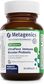Metagenics UltraFlora Immune Booster Probiotic - Daily Immune Support - 30 Vegetarian Capsules