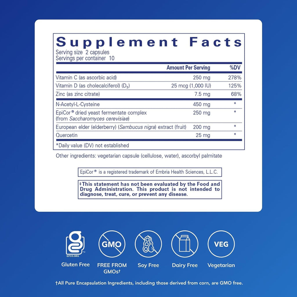 Pure Encapsulations PureDefense with NAC – 20 Capsules