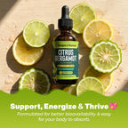 Citrus Bergamot Extract 20:1 - Gotas Líquidas Veganas, Sin Gluten, No GMO (60 ml)