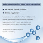 Benfotiamina 600mg + 20mg Vitamina B1 | 120 Cápsulas Veganas | No Transgénico | Gluten Free