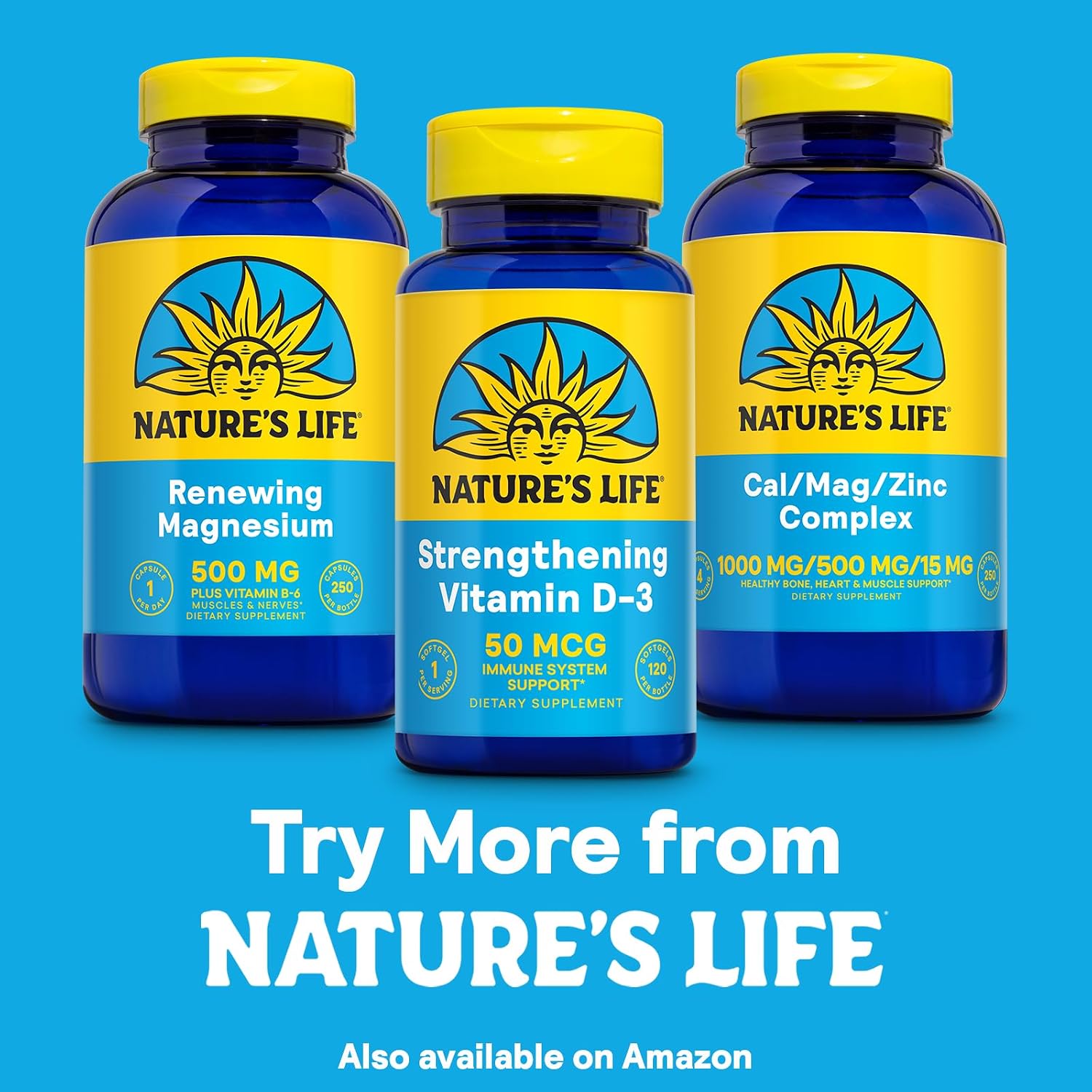 Nature's Life Vitamina D3 2000 UI (50 mcg) - 120 Cápsulas Blandas