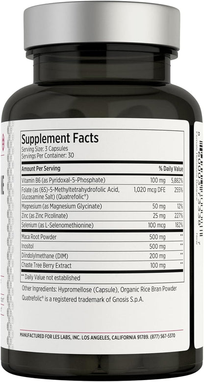 LES Labs Female Hormone Balance – Equilibrio – DIM (diindolilmetano): compuesto derivado de verduras crucíferas, – Image 2