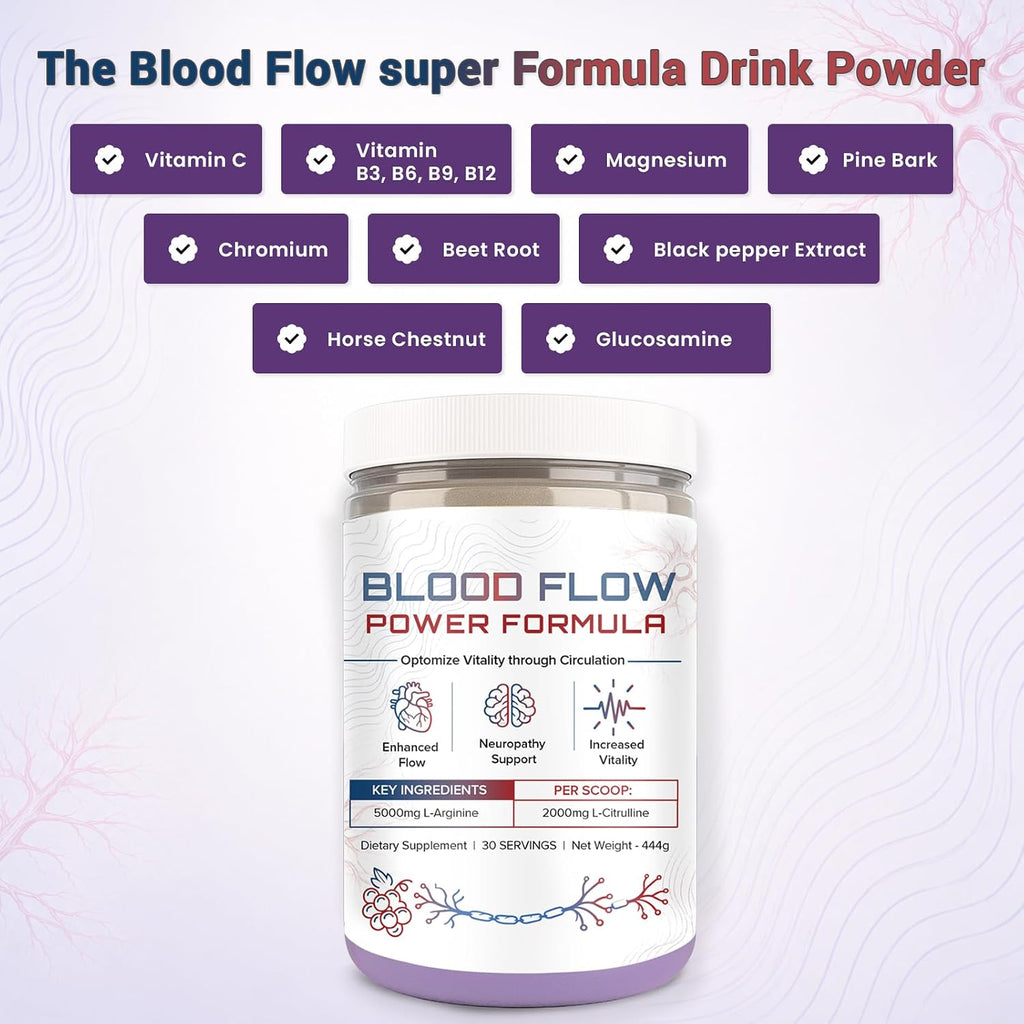 The Blood Flow Power Formula Neuropathy Drink Powder – 444g (30 dosis)