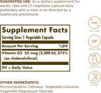 Solgar Vitamin D3 (Cholecalciferol) 55 mcg (2200 IU), 50 Vegetable Capsules