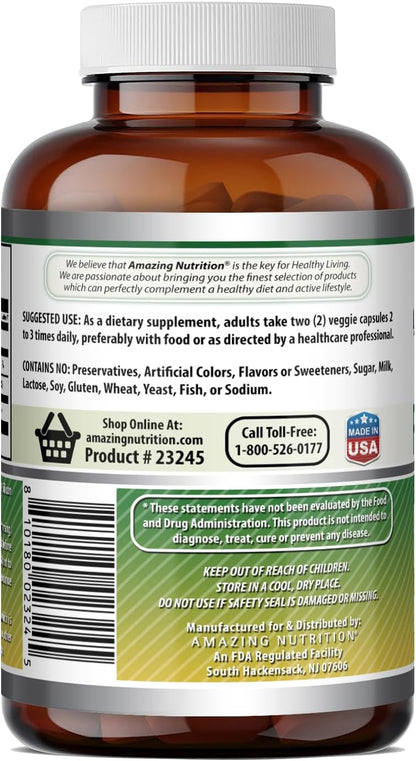 Amazing Formulas Fenugreek Seed 1220 mg - 180 Cápsulas Veganas – Image 4