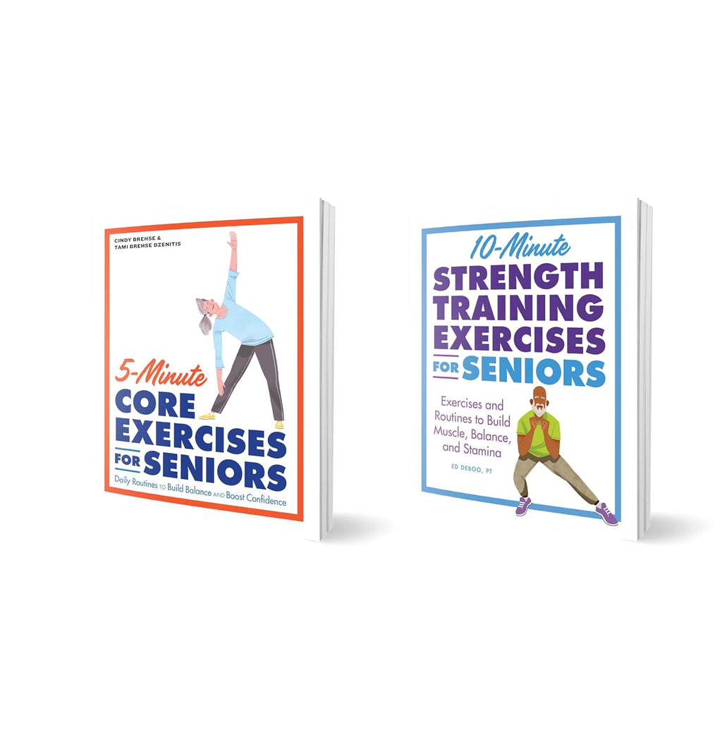 Pack de 2 Libros: Ejercicios de Core y Fuerza para Seniors - Rutinas de 5 y 10 Minutos para Equilibrio y Prevención de Caídas
