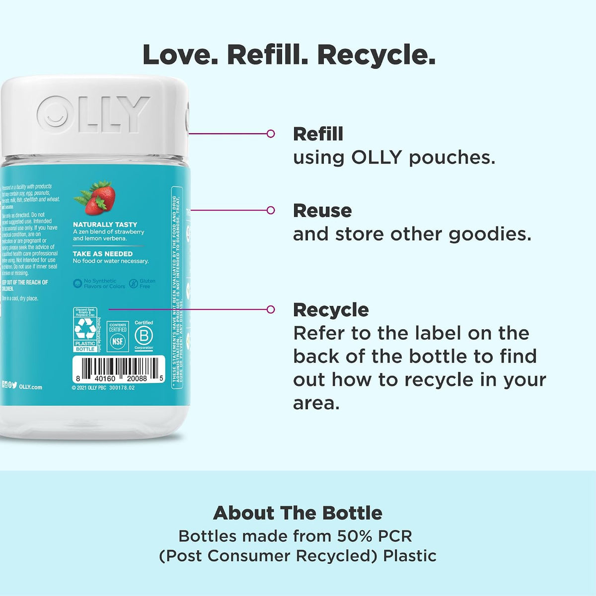 Olly Good Bye Stress Gummies (84 gominolas) – Formato práctico: No necesitas agua ni medir dosis; solo tomar dos – Image 4