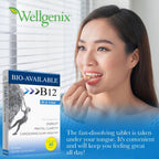 Wellgenix Bio Available Multivitamínico Sublingual - 60 Comprimidos con Vitamina B12 Metilcobalamina, B6, Ácido Fólico y Biotina