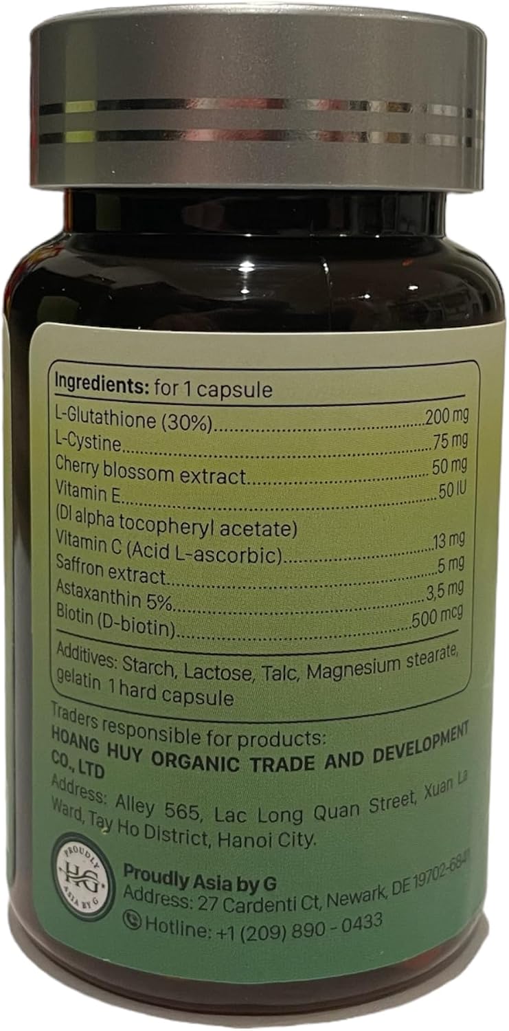Cápsulas de Extracto de Azafrán con L-Glutationa, Vitamina C, Vitamina E – 30 Cápsulas