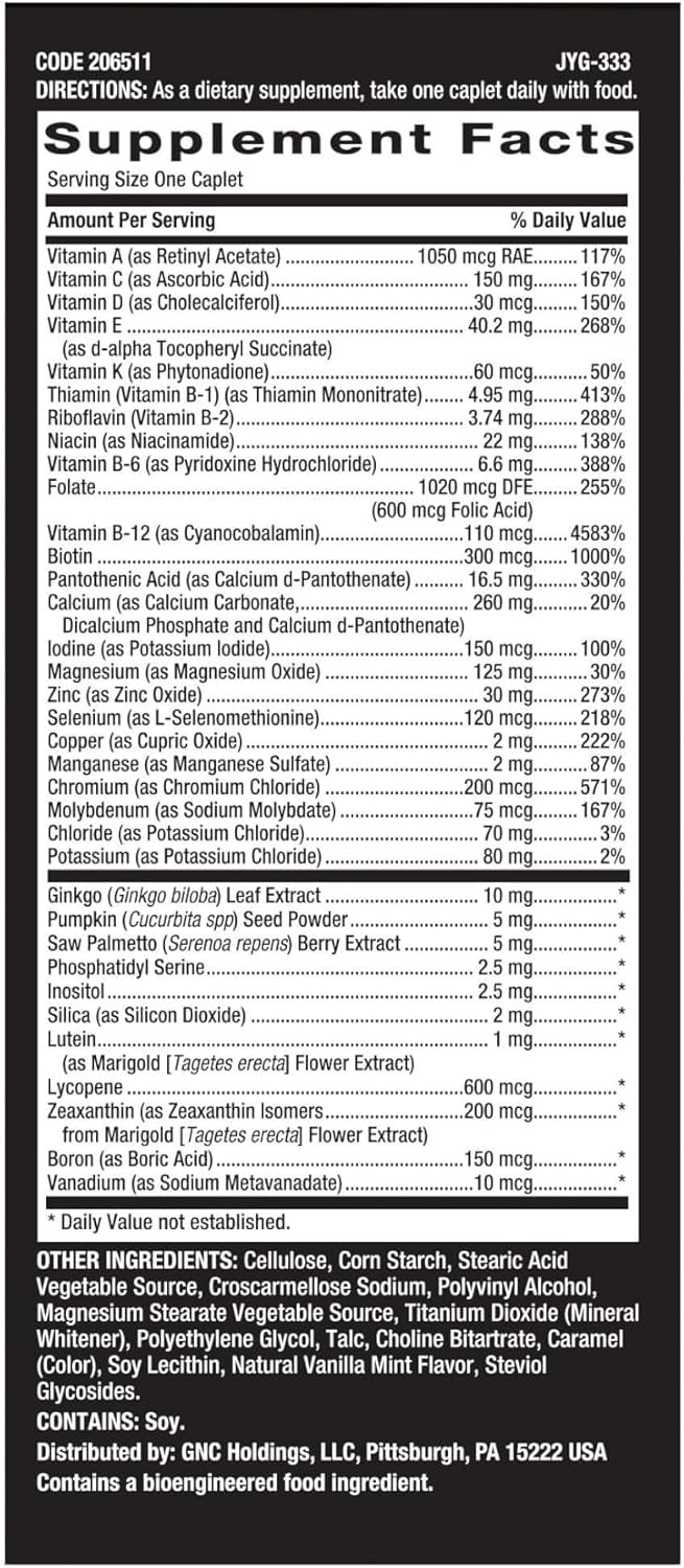 GNC Mega Men 50 Plus Multivitamínico para Hombres - 1 Comprimido Diario
