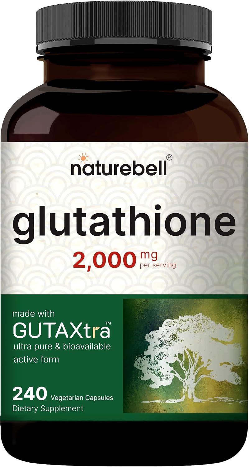 NatureBell Glutación 2.000mg por Dosis, 240 Cápsulas Veganas