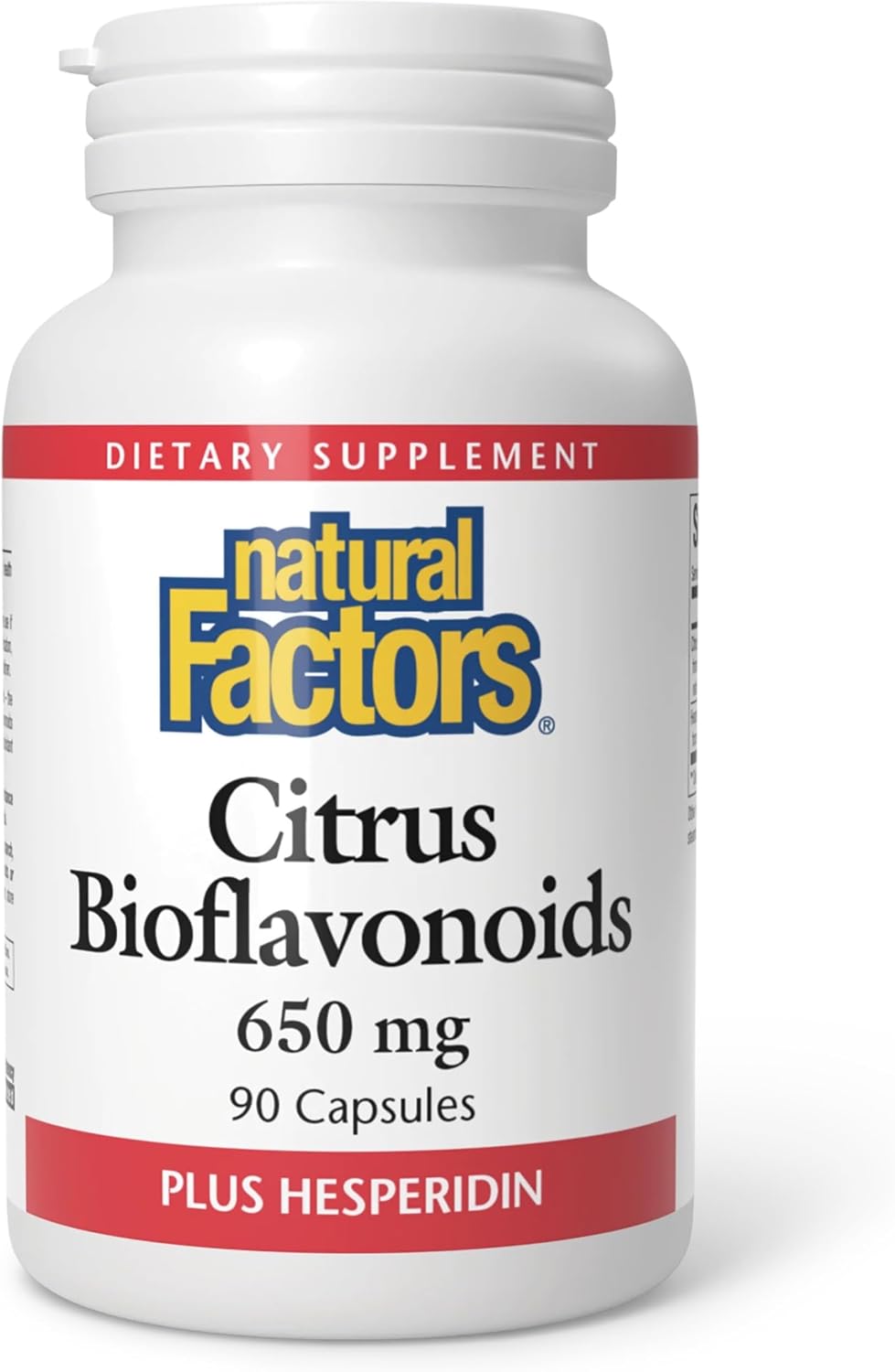 Natural Factors - Bioflavonoides Cítricos 650mg, Apoyo para el Uso de la Vitamina C, 90 Cápsulas