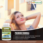 Best Naturals L-Tirosina 500 mg - 90 Cápsulas (Pack de 3)