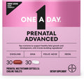 One A Day Prenatal Advanced - Vitaminas Prenatales con Ácido Fólico, Colina, DHA y Hierro, 60 unidades (30 comprimidos + 30 cápsulas blandas)