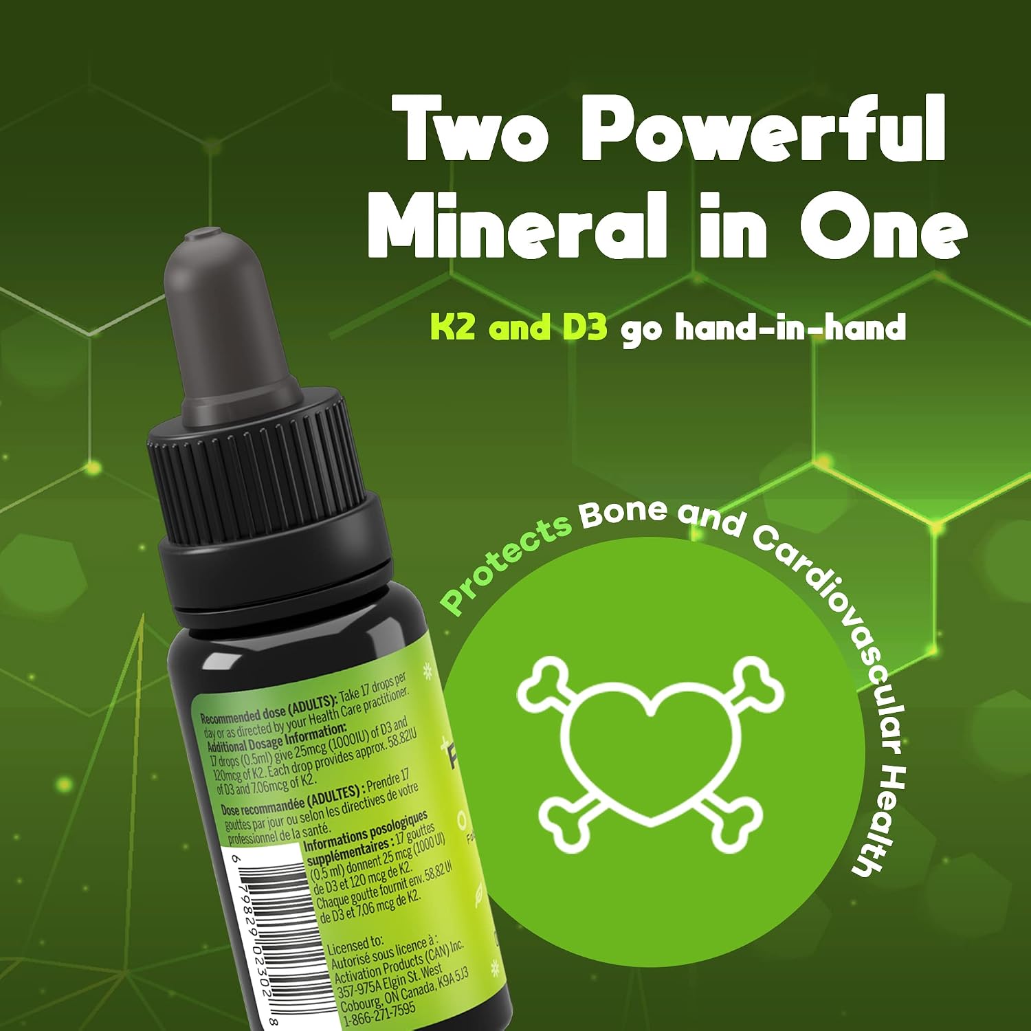 Perfect K2D3, Líquido de Vitamina D3 con K2, 15 ml