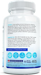 ClearZine Acne Pills - Clear Skin Supplement, 2 Bottles of 90 Capsules