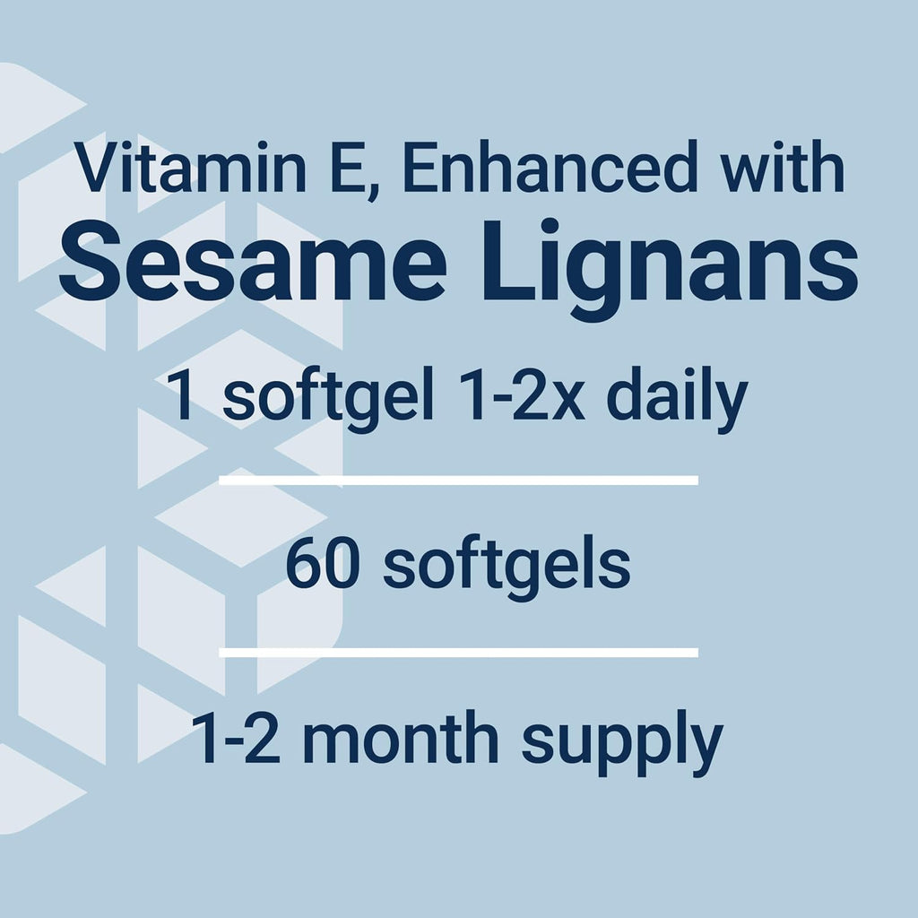 Life Extension Gamma E Mixed Tocopherols – Suplemento de Vitamina E con Lignan de Sésamo, 60 Cápsulas Blandas