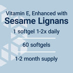 Life Extension Gamma E Mixed Tocopherols – Suplemento de Vitamina E con Lignan de Sésamo, 60 Cápsulas Blandas