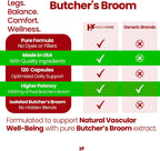 Healthfare Suplemento de Rusco (Butcher's Broom) | 120 Cápsulas Vegetales | Extracto 2400mg
