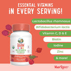 MARYRUTH'S Gomitas Multivitamínicas Orgánicas con Postbióticos para Niños a partir de 4 años, 60 unidades