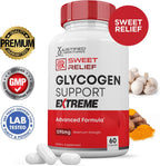 (2 Pack) Sweet Relief Glycogen Support Extreme Pills Advanced Formula 1295MG Zero Artificial Colors Flavoring Preservatives 120 Cápsulas