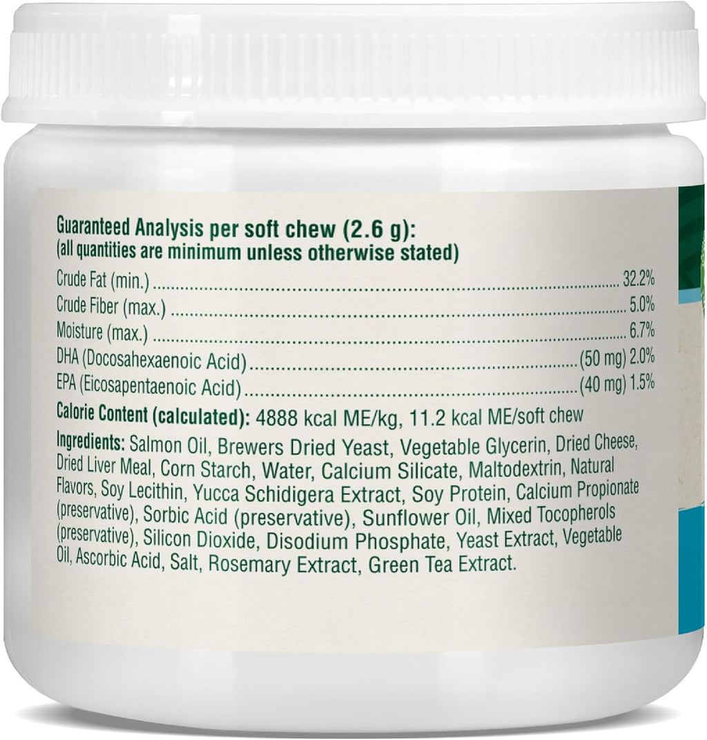 Petnc Natural Care Suplemento para Piel y Pelaje para Perros (60 Masticables) con Omega 3, EPA y DHA, Sabor a Hígado