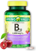 Vitamina B12 2500mcg Comprimidos Sublinguales Sabor Cereza – 120 Comprimidos