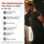 10X Health Optimize Multivitamínico Metilado para Hombres y Mujeres - 90 Cápsulas, Fórmula 34 en 1 con 800 mcg de Vitamina B12, 5-MTHF, NAC - Complejo B Metilado