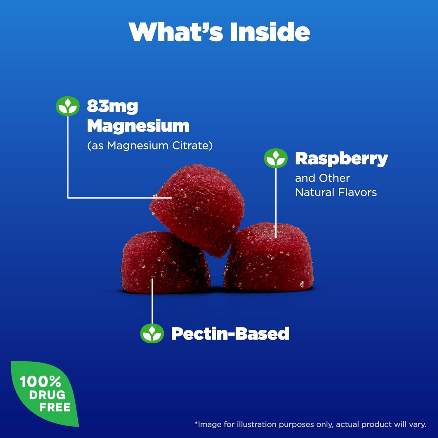 Natrol Kids Magnesium Citrate Gummies, Apoyo al Sueño, Frambuesa, 30 Unidades