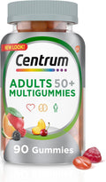 Centrum MultiGummies 50+ Multivitamínico en Gominolas para Adultos Mayores de 50 Años, 90 Unidades