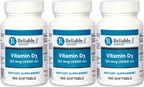Vitamina D3 5000 UI Cápsulas Blandas – 300 Cápsulas (3 Frascos de 100) – Reliable-1 Laboratories