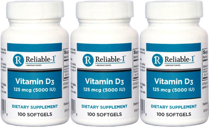 Vitamina D3 5000 UI Softgels – 300 Cápsulas – La vitamina D contribuye a la absorción y utilización normal del – Image 1