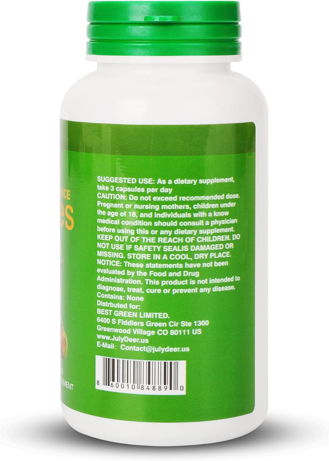 JulyDeer Veggie Supplement – 90 Cápsulas Vegetarianas con 18 Verduras