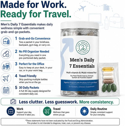 Daily 7 Essentials Men's Vitamin Pack - 30 – Defensa antioxidante : la mezcla de frutas y verduras aporta – Image 4