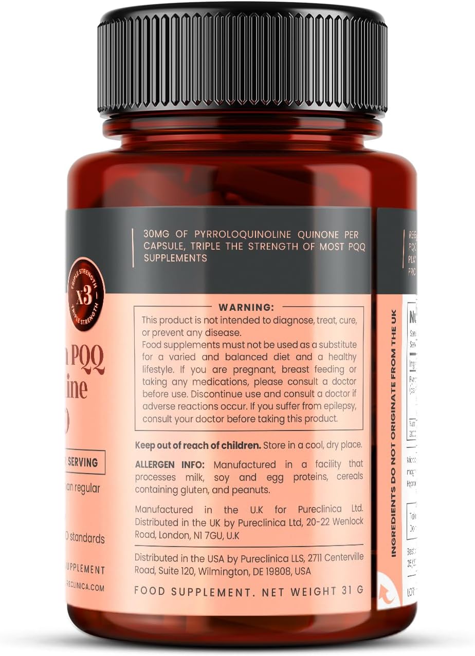 PQQ (Pirroloquinolina Quinona) 30mg - 60 Cápsulas Veganas