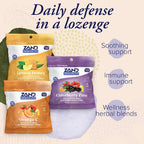ZAND Immunity Pack Variado 3 uds - Pastillas para la garganta sabor Limón Miel, Saúco Zinc y Naranja C - Complemento para el apoyo inmunitario - Sabor natural, Vegano, Sin gluten, 50 ct cada una