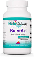 NutriCology ButyrAid - Tributirina para la Salud del Colon - 100 Cápsulas de Liberación Retardada