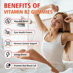 GrnLife Gominolas de Vitamina B2 (Riboflavina) 400mg con Magnesio - 120 Gominolas Sabor Fresa