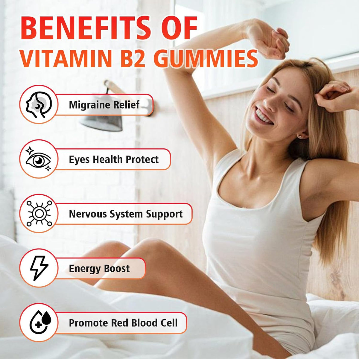 GrnLife Gominolas de Vitamina B2 – El mantenimiento de las mucosas en condiciones normales: beneficia las – Image 3