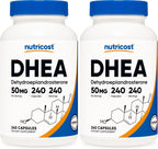 Nutricost DHEA 50mg, 120 Cápsulas - Sin Gluten, Sin Soja, No GMO