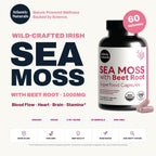 Atlantic Naturals Sea Moss con Remolacha Cápsulas - Suplemento Multivitamínico Premium - 120 cápsulas