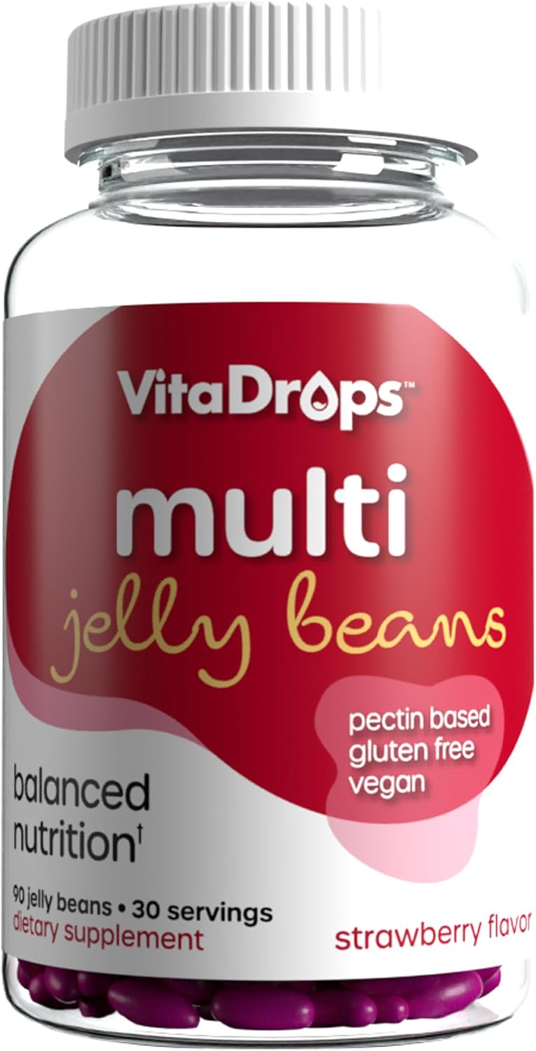 VitaDrops Multivitamin Jelly Beans para Mujeres y Hombres - 90 Gomitas (30 Días)