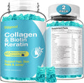 Gominolas de Biotina con Colágeno y Queratina - Sabor Arándano - 120 Gominolas (Pack de 2)