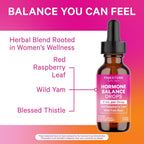 Pink Stork Gotas de Equilibrio Hormonal para Mujeres - 60ml, 30 Dosis - Complemento Líquido Vegano