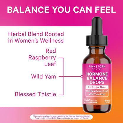 Pink Stork Gotas de Equilibrio Hormonal para – Ñame salvaje: Conocido por su uso tradicional en el mantenimiento – Image 2