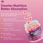LILICARE Multivitamínico para Mujeres Gominolas - Sin Azúcar, Con Metilfolato, Biotina y Colágeno