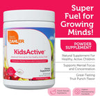 Zahler KidsActive – Fórmula en Polvo para la Concentración Infantil, 30 Dosis, Sabor a Punch de Fruta