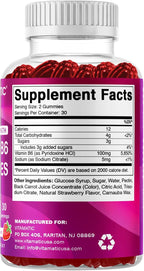 Vitamatic Vitamina B6 100mg - Sabor a Bayas Natural - 60 Gominolas a Base de Pectina - Apoyo Sistema Nervioso