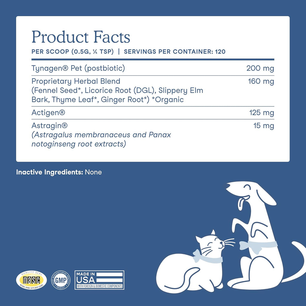 Fera Pets Postbióticos Plus Prebióticos para Perros y Gatos, 120 Dosis