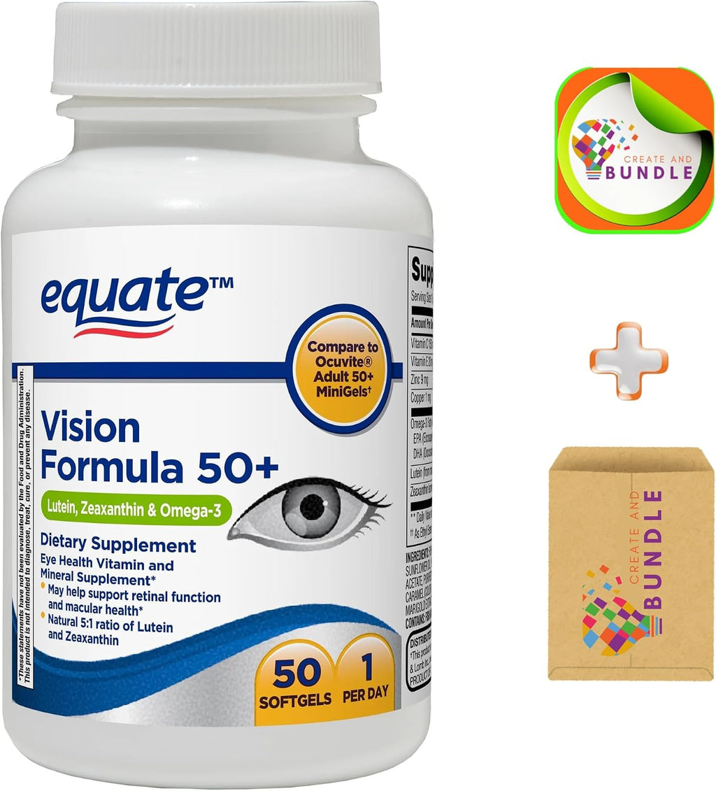 Equate Vision Formula 50+ Cápsulas Blandas - 50 uds + Sticker
